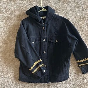 Black denim jacket